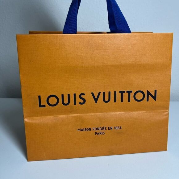 LOUIS VUITTON Authentic Gift Shopping Bag Small Orange SIZE 10” x 8” x 6” - Picture 6 of 7